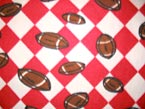 Red/White with Footballs