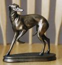 Bronze Greyhound Statue - Startled - Click For Enlargement
