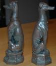 Greyhound Bookends - Leaning Grey - Click For Enlargement