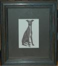 Framed Blue Hound in Blue - Click For Enlargement