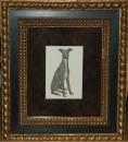 Framed Blue Hound in Brown - Click For Enlargement