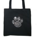 Black Tote with Rhinestone Pawprint - Click For Enlargement
