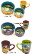 Dogs & Cats - Ceramic Dishes - Click For Enlargement