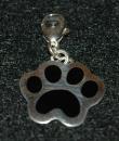 Sterling Silver Paw Print Dog Tag - Click For Enlargement