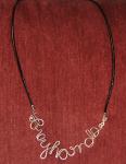 Silver GH Script Necklace - Click For Enlargement