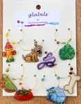 Puppy Wine Charms - Click For Enlargement