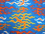 Flames on Blue